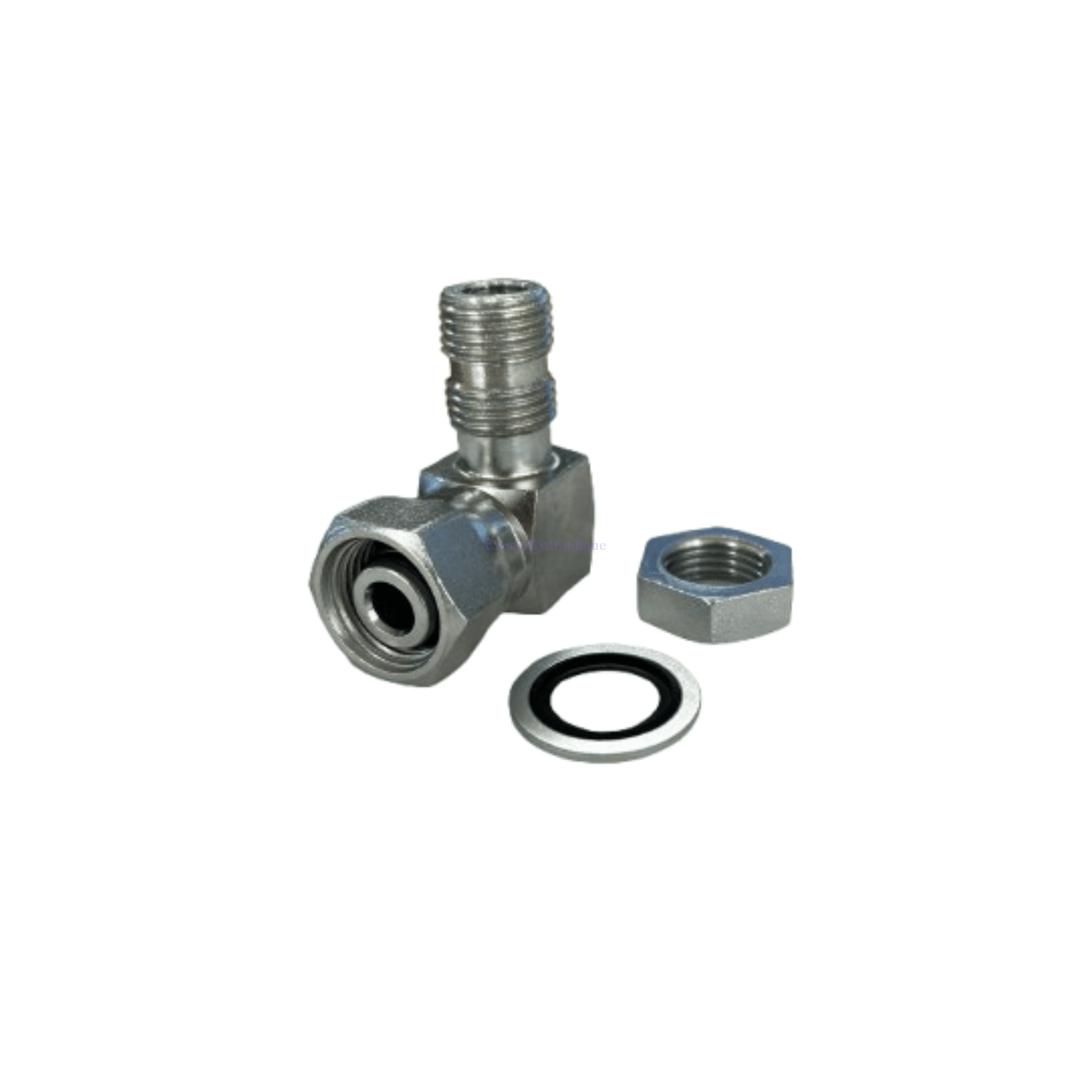 Coude compact Mâle 3/8 avec contre écrou – Femelle 12L