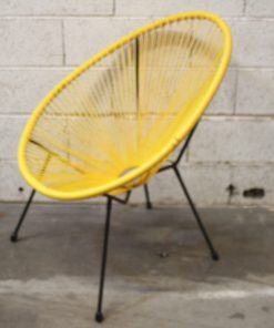 Fauteuil scoubidou jaune