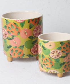 Lot de deux cache-pots en céramique